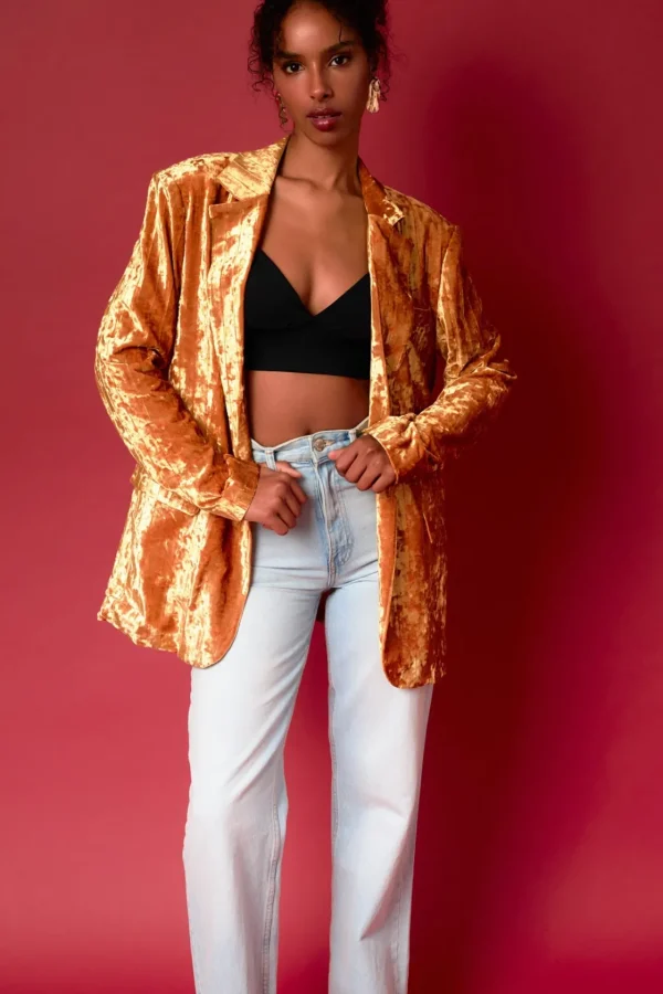 ENDLESS ROSE Blazers | Tops*- Oversized Velvet Blazer
