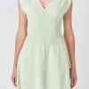 ENDLESS ROSE Sweaters & Knits | Tops*- Padded Shoulder Corset Detail Knit Mini Dress SAGE