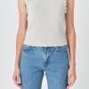 ENDLESS ROSE Tops*- Pearl Detail Knit Tank Top