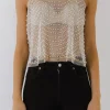 ENDLESS ROSE Tops*- Pearl Embellished Tank Top IVORY