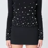 ENDLESS ROSE Sweaters & Knits | Tops*- Pearl Embellished Sweater BLACK