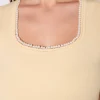 ENDLESS ROSE Tops*- Pearl Trim Knit Tank Top