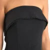 ENDLESS ROSE Tops*- Pearl Trim Top BLACK