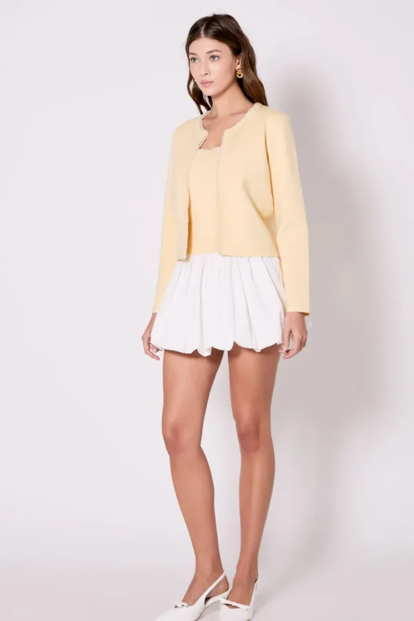 ENDLESS ROSE Matching Sets | Jackets & Coats*- Pearl Trim Knit Cardigan