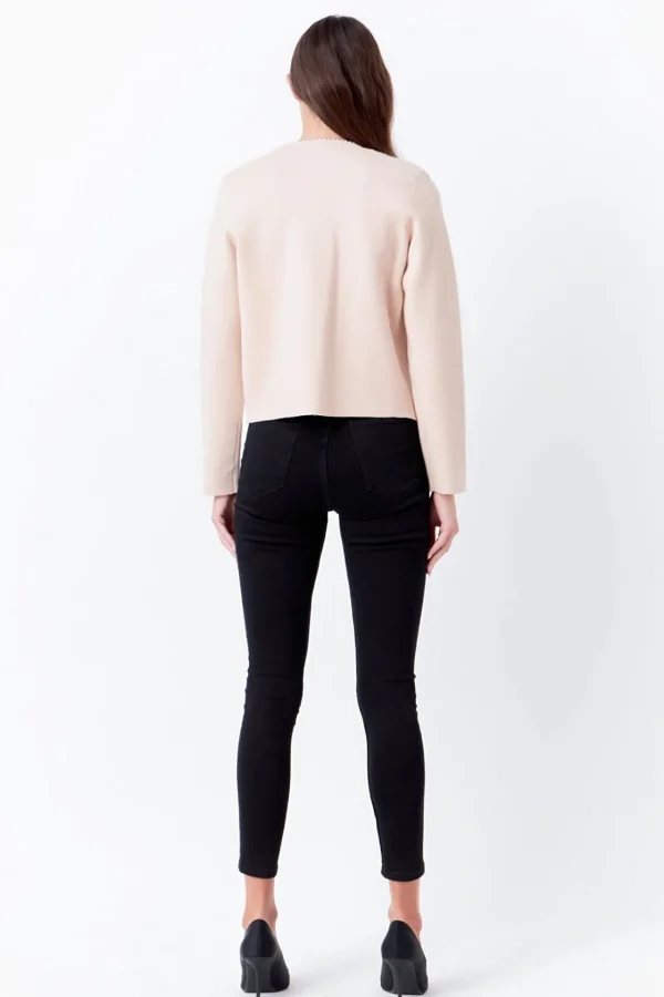 ENDLESS ROSE Matching Sets | Jackets & Coats*- Pearl Trim Knit Cardigan