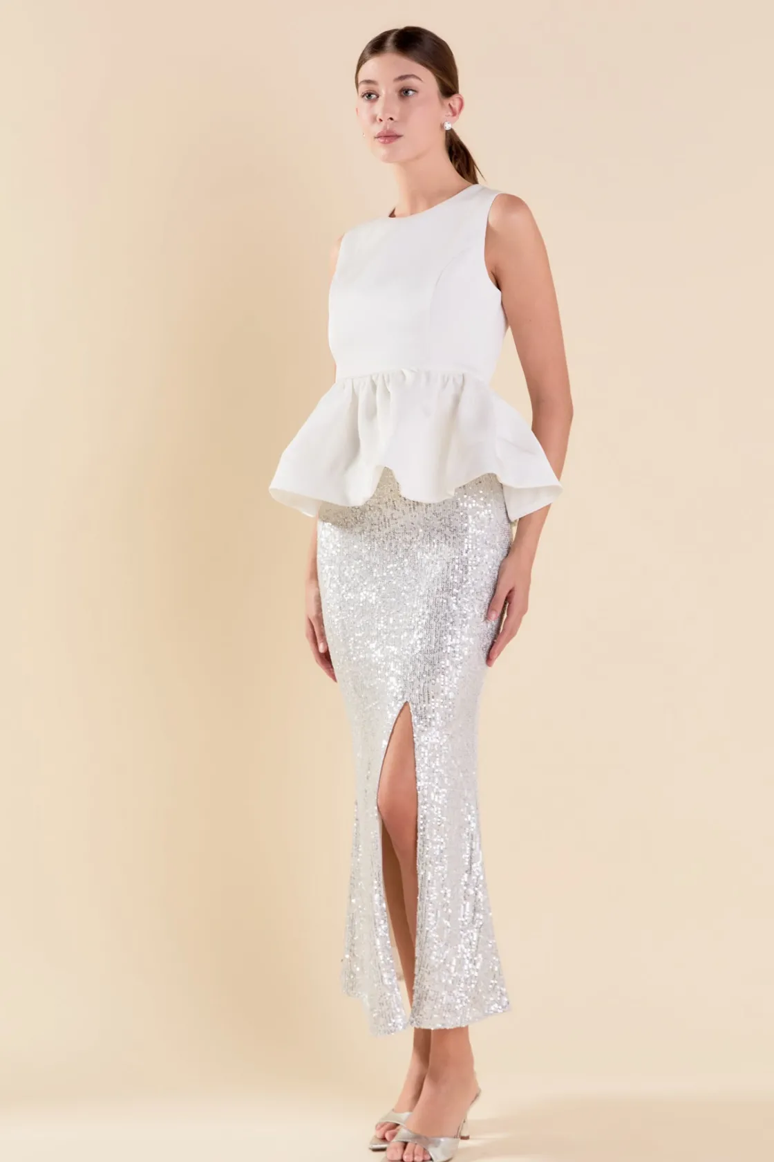 endless_rose__peplum_top_1.webp ENDLESS ROSE Tops*- Peplum Top WHITE