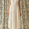 ENDLESS ROSE Tops*- Pintuck Details Sleeveless Midi Dress