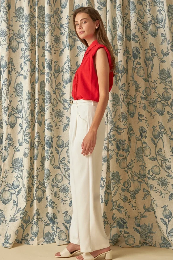 ENDLESS ROSE Shirts & Blouses | Tops*- Pintuck Details Sleeveless Blouse