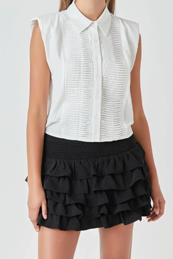 ENDLESS ROSE Shirts & Blouses | Tops*- Pintuck Details Sleeveless Blouse