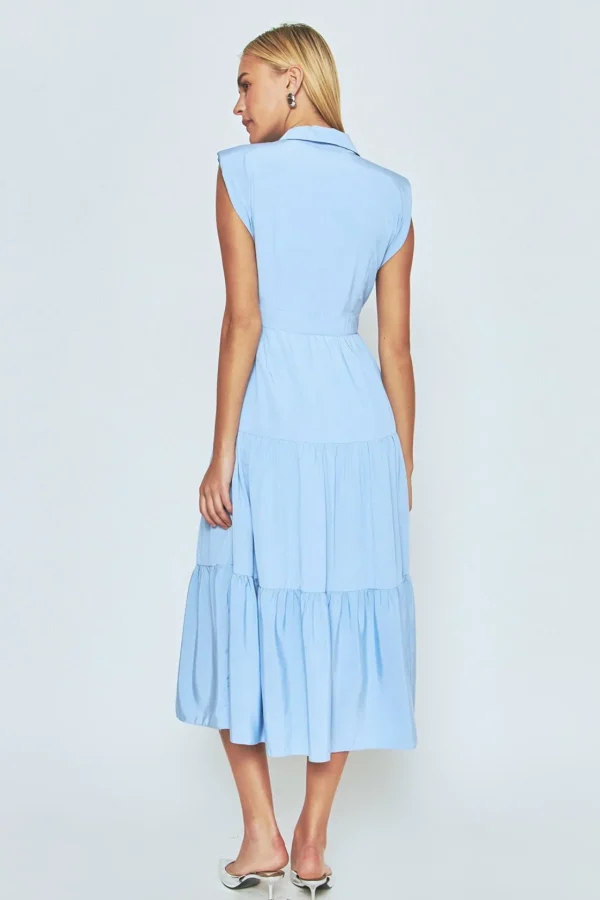 ENDLESS ROSE Tops*- Pintuck Details Sleeveless Midi Dress