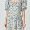 ENDLESS ROSE Tops*- Pintuck Mini Dress BLUEMULTI
