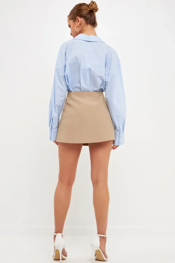 ENDLESS ROSE Tops*- Pleated Detail Skort