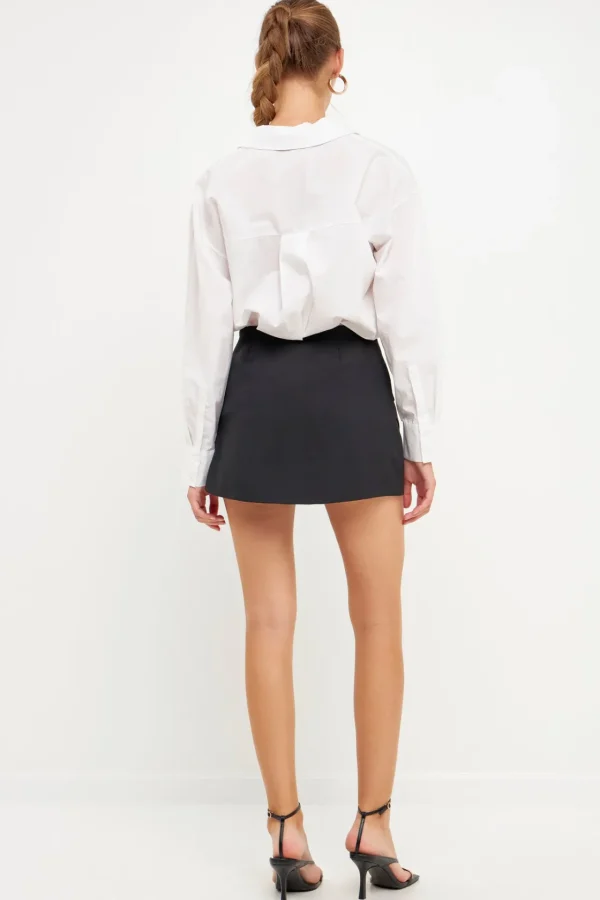 ENDLESS ROSE Tops*- Pleated Detail Skort