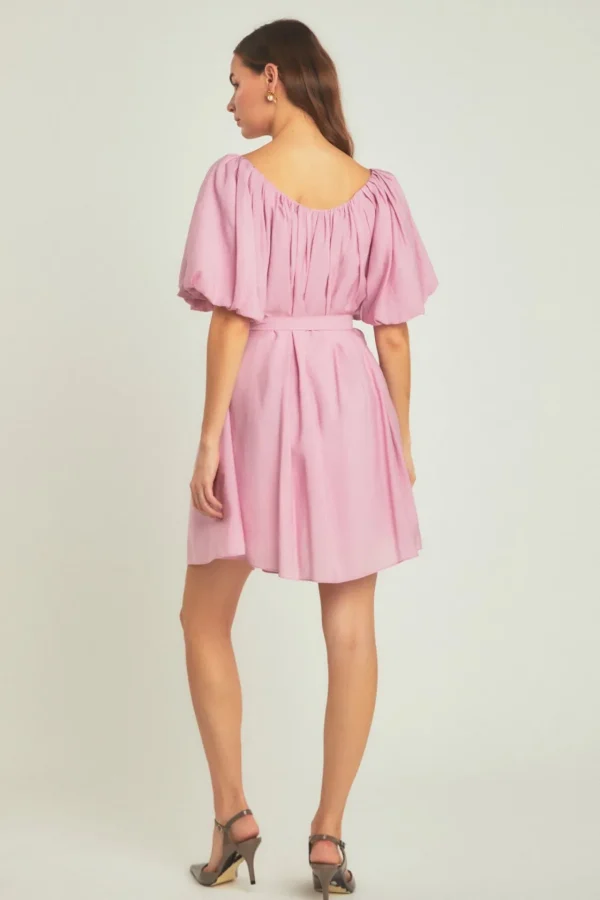 ENDLESS ROSE White Dresses | Tops*- Pleated Detail Puff Sleeve Mini Dress