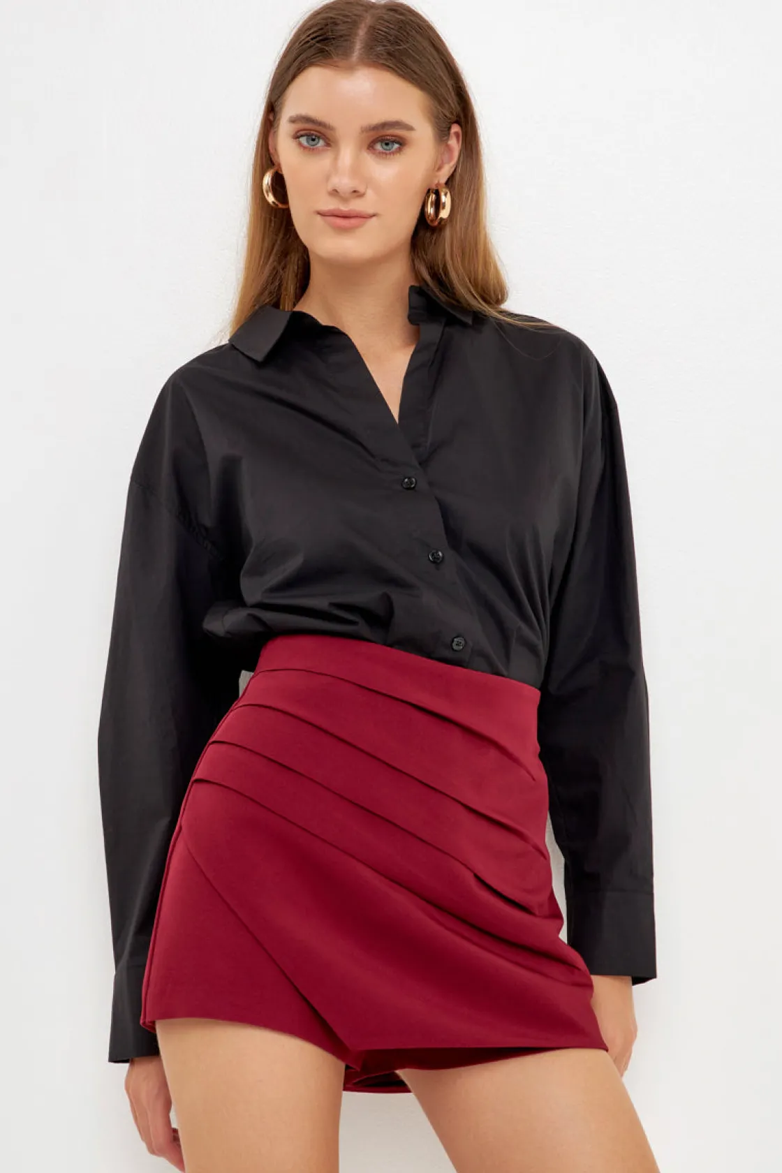 endless_rose__pleated_det_8.webp ENDLESS ROSE Tops*- Pleated Detail Skort