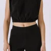 ENDLESS ROSE Tops*- Pleated Shoulder Pad Top