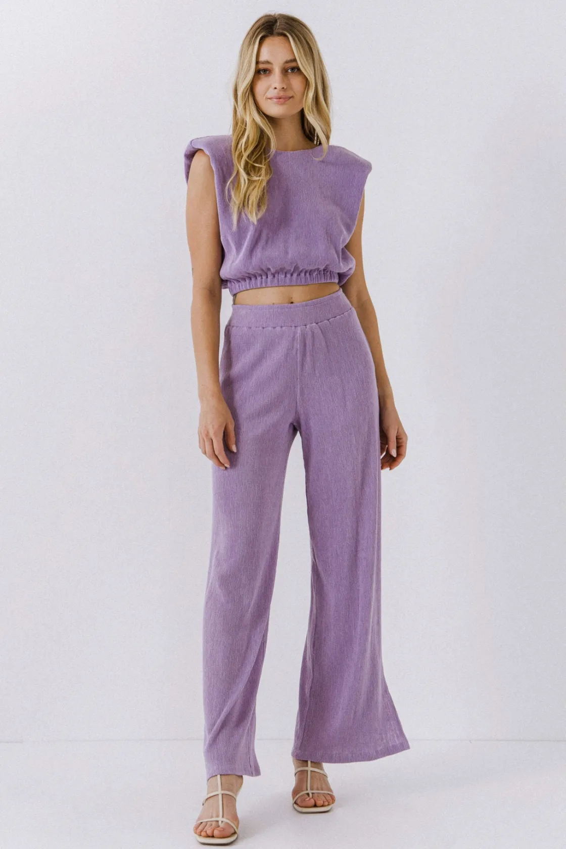 endless_rose__pleated_sho_4.webp ENDLESS ROSE Tops*- Pleated Shoulder Pad Top