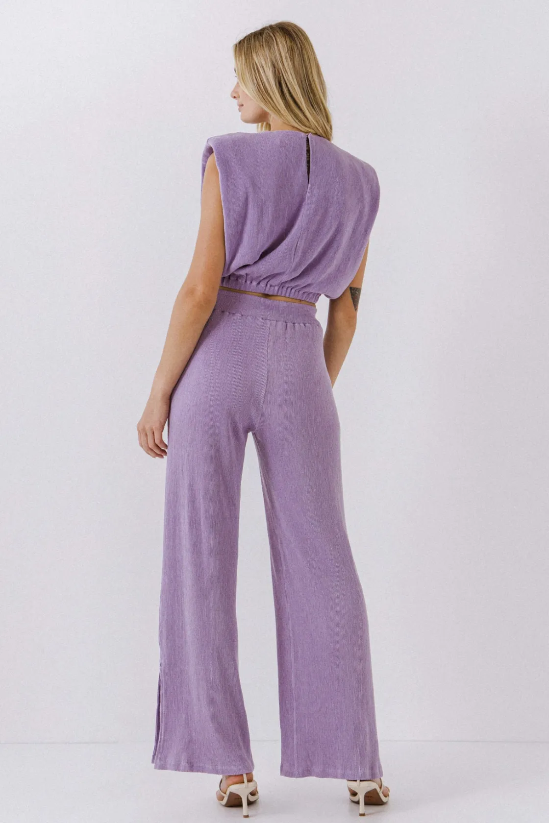 endless_rose__pleated_sho_7.webp ENDLESS ROSE Tops*- Pleated Shoulder Pad Top