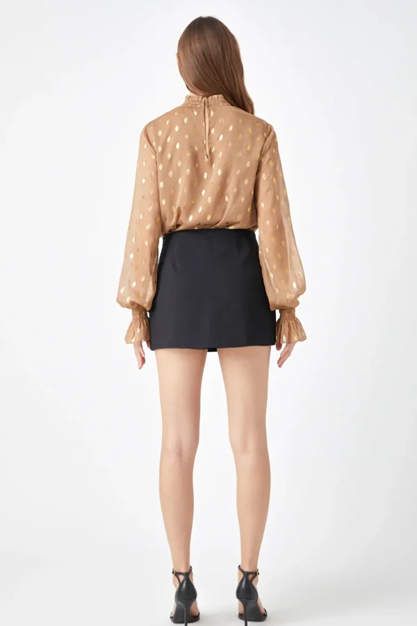 ENDLESS ROSE Shirts & Blouses | Tops*- Polka Dot Chiffon Blouse