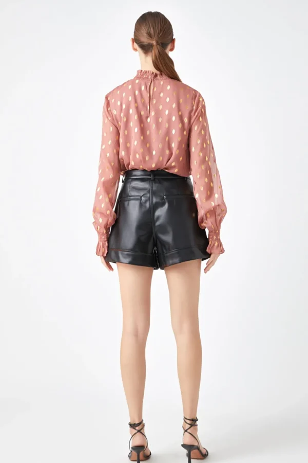 ENDLESS ROSE Shirts & Blouses | Tops*- Polka Dot Chiffon Blouse