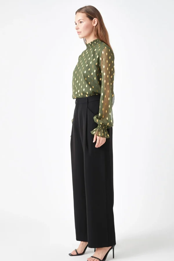 ENDLESS ROSE Shirts & Blouses | Tops*- Polka Dot Chiffon Blouse