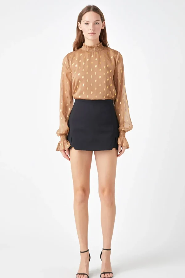 ENDLESS ROSE Shirts & Blouses | Tops*- Polka Dot Chiffon Blouse