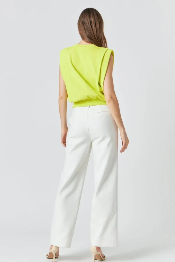 ENDLESS ROSE Tops*- Powder Shoulder Sleeveless Top