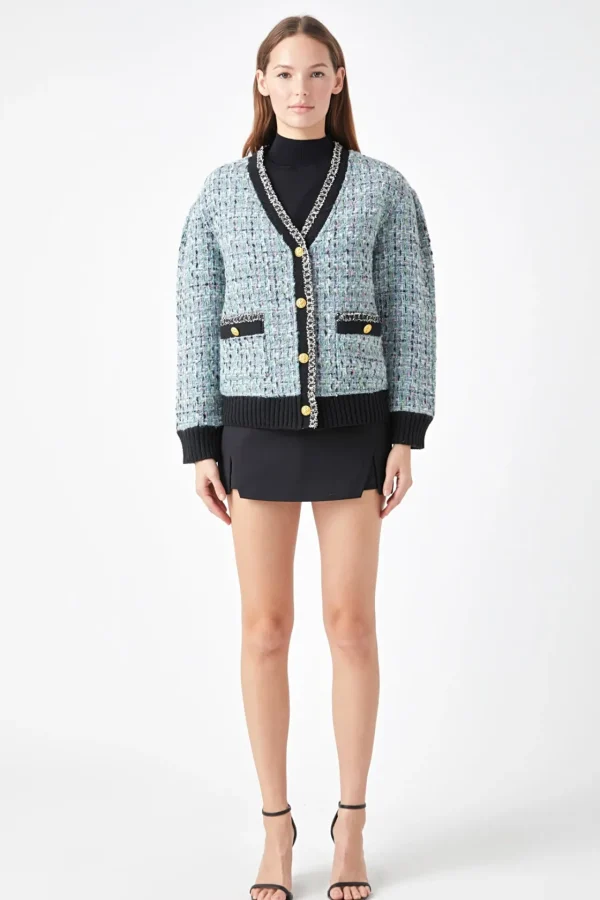 ENDLESS ROSE Sweaters & Knits | Tops*- Premium Boucle Cardigan