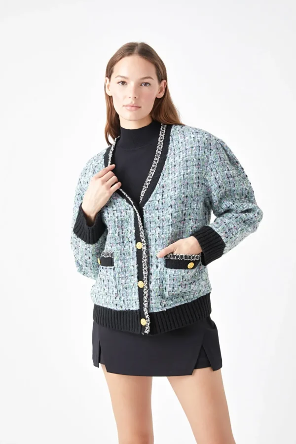 ENDLESS ROSE Sweaters & Knits | Tops*- Premium Boucle Cardigan
