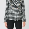 ENDLESS ROSE Blazers | Tops*- Premium Checked Tweed Blazer BLACK/WHITE