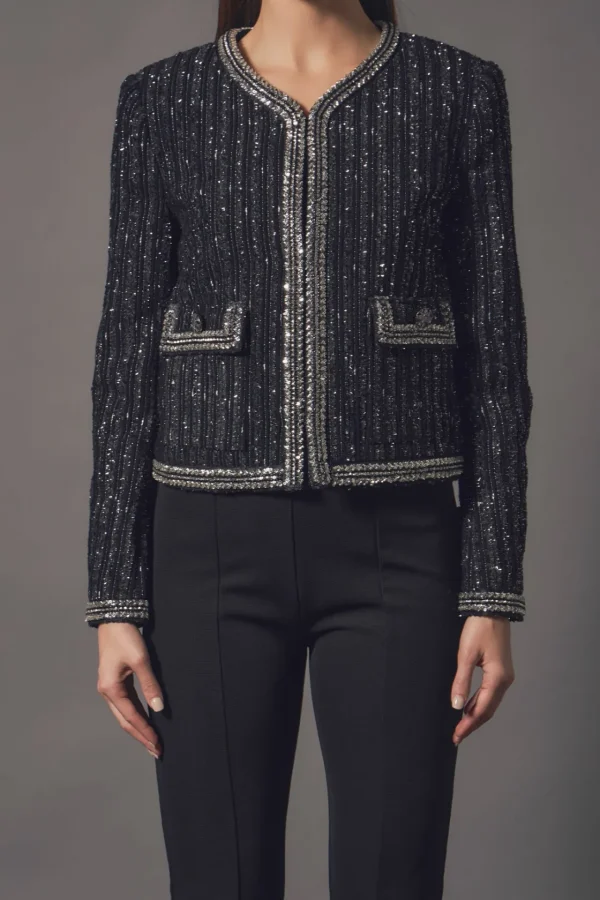ENDLESS ROSE Jackets & Coats | Tops*- Premium Cropped Jacket BLACK