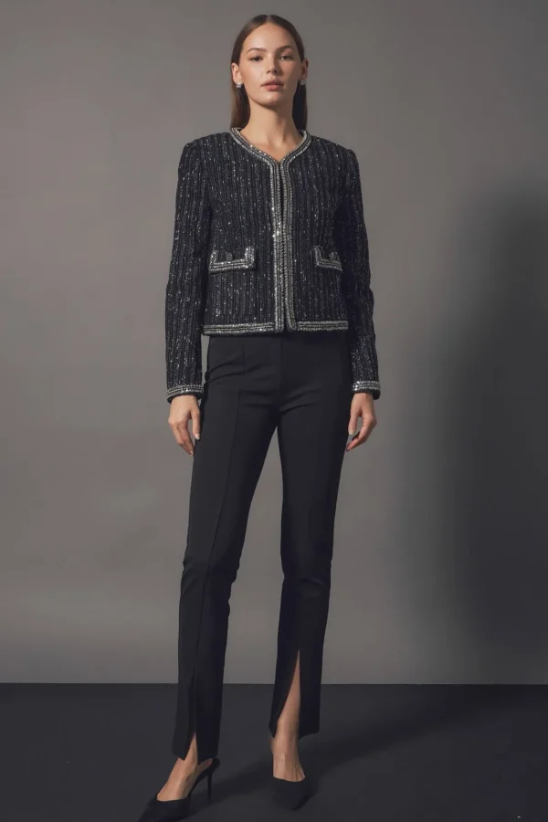 ENDLESS ROSE Jackets & Coats | Tops*- Premium Cropped Jacket BLACK
