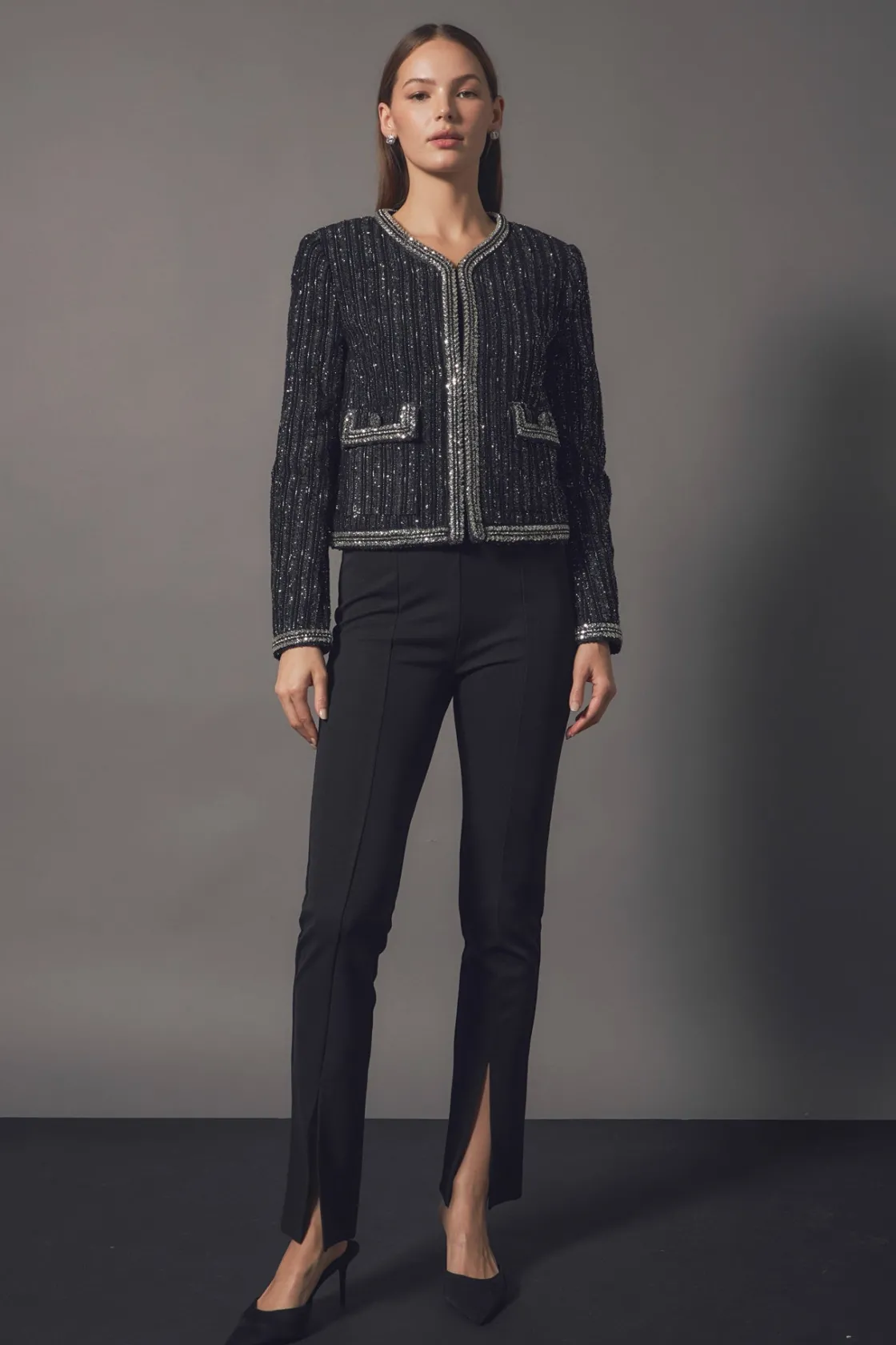 endless_rose__premium_cro_1-1.webp ENDLESS ROSE Jackets & Coats | Tops*- Premium Cropped Jacket BLACK