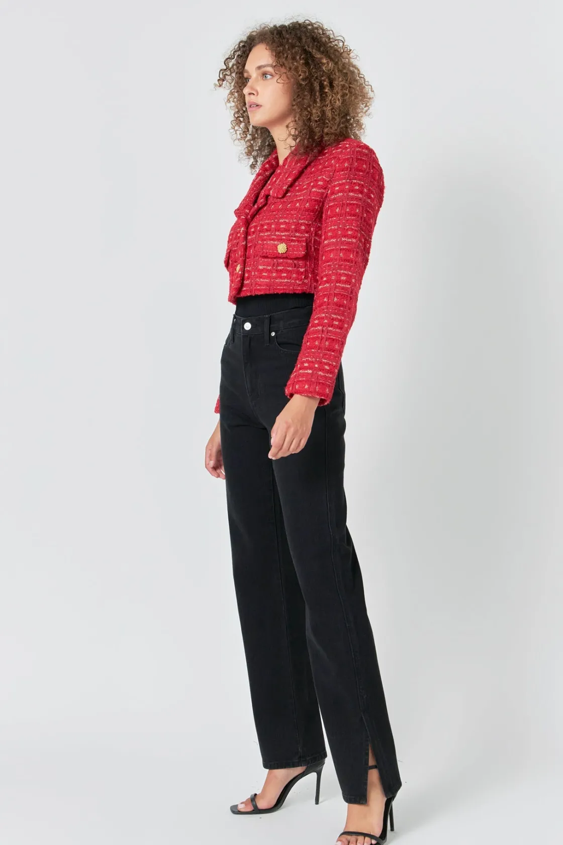 endless_rose__premium_cro_1-2.webp ENDLESS ROSE Matching Sets | Jackets & Coats*- Premium Cropped Tweed Jacket