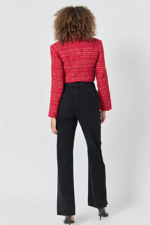 ENDLESS ROSE Matching Sets | Jackets & Coats*- Premium Cropped Tweed Jacket