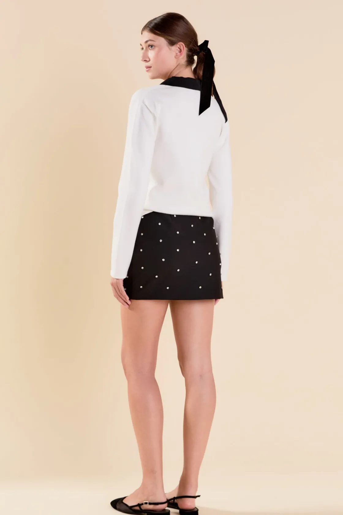endless_rose__premium_emb_2-1.webp ENDLESS ROSE Matching Sets | Skirts*- Premium Embellished Skirt BLACK
