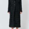 ENDLESS ROSE Jackets & Coats | Tops*- Premium Long Tweed Coat BLACK