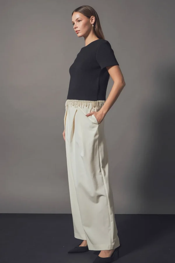 ENDLESS ROSE Sweaters & Knits | Tops*- Premium Pearl Trim Knit Top