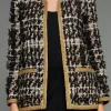 ENDLESS ROSE Jackets & Coats | Tops*- Premium Tweed Jacket BLACKMULTI