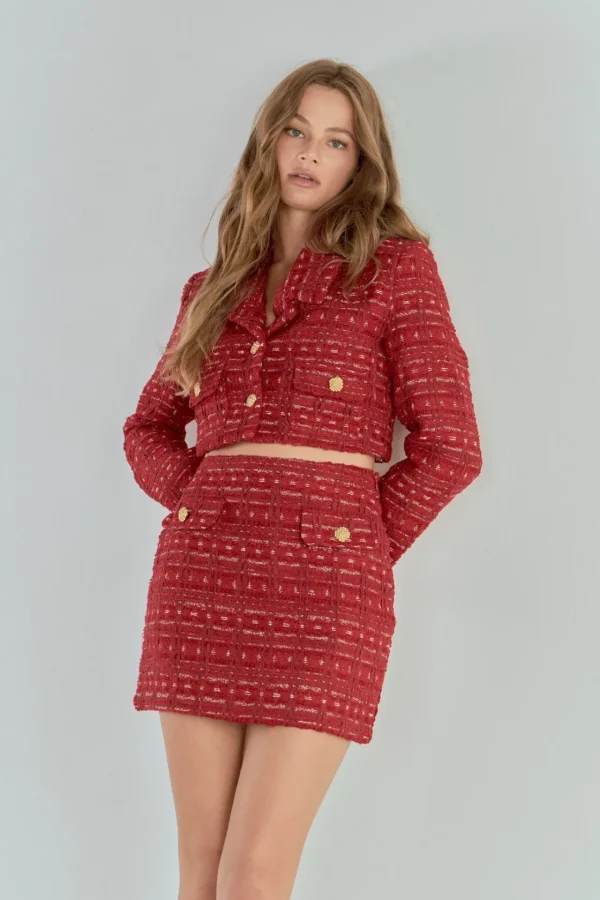 ENDLESS ROSE Matching Sets | Skirts*- Premium Tweed Mini Skirt