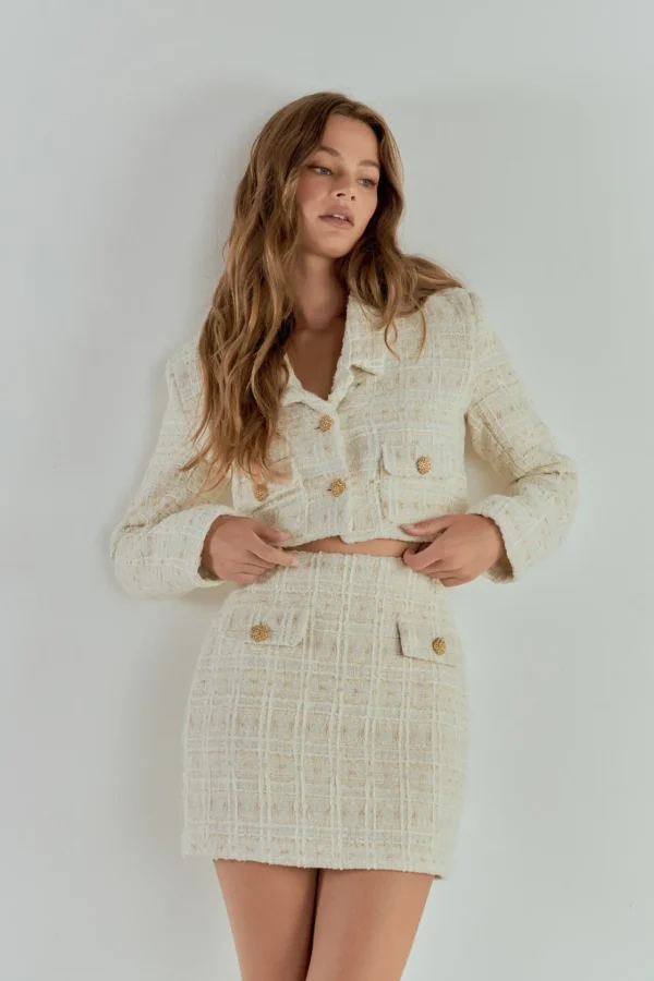 ENDLESS ROSE Matching Sets | Skirts*- Premium Tweed Mini Skirt