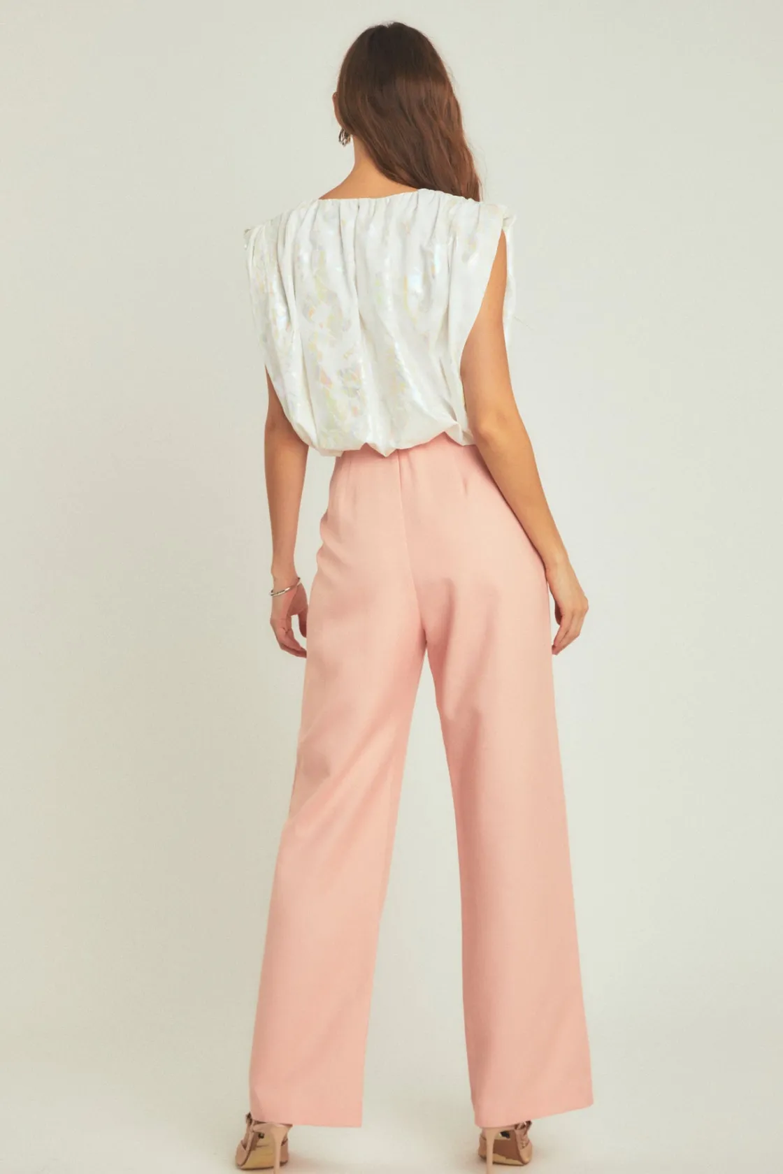 endless_rose__printed_foi_2.webp ENDLESS ROSE Tops*- Printed Foil Sleeveless Top WHITE