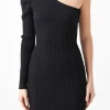 ENDLESS ROSE One Shoulder | Bodycon Dresses*- Puff Sleeve One Shoulder Dress BLACK