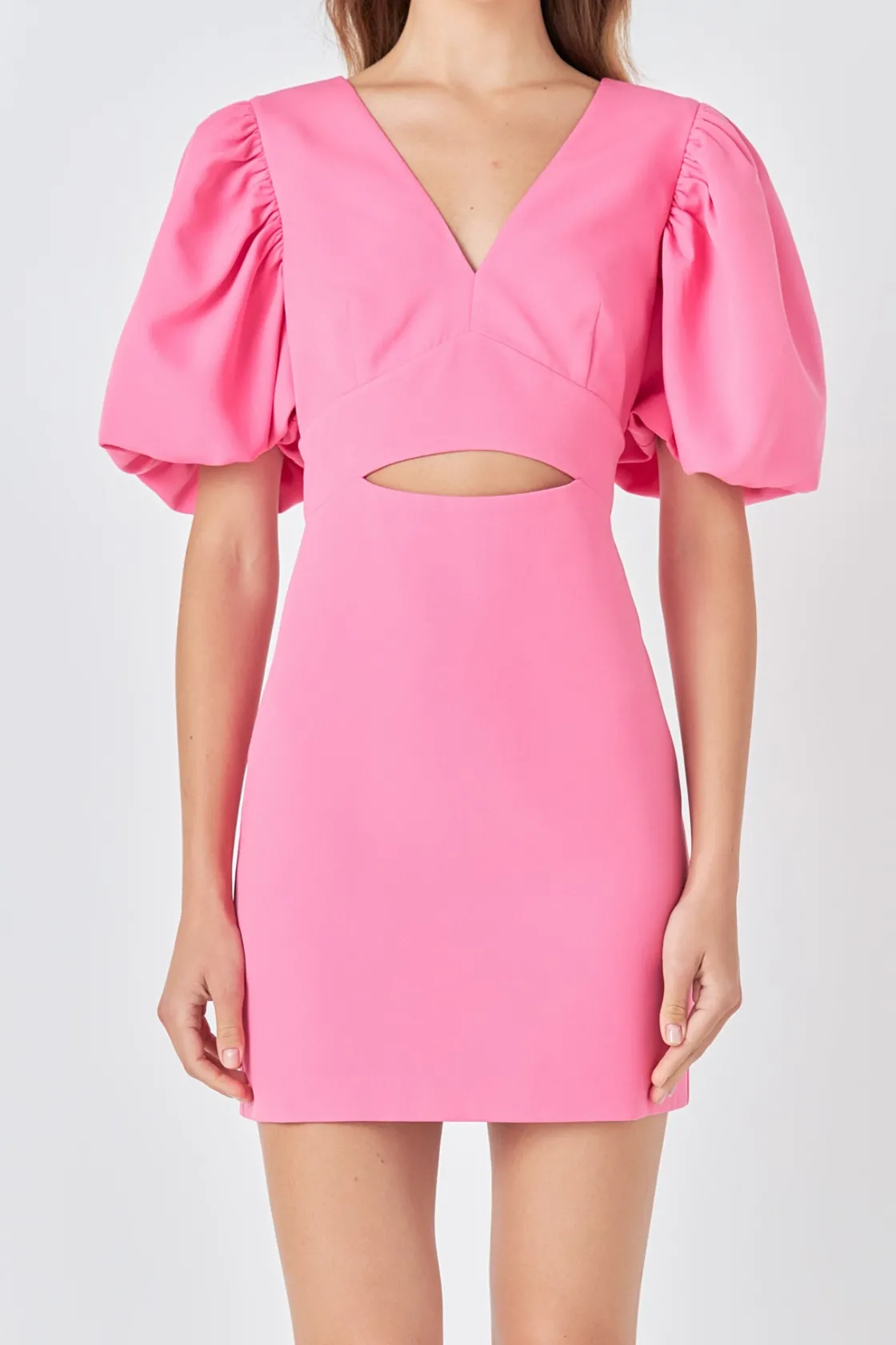 endless_rose__puff_sleeve_0-2.webp ENDLESS ROSE Tops*- Puff Sleeve Cut Out Mini Dress