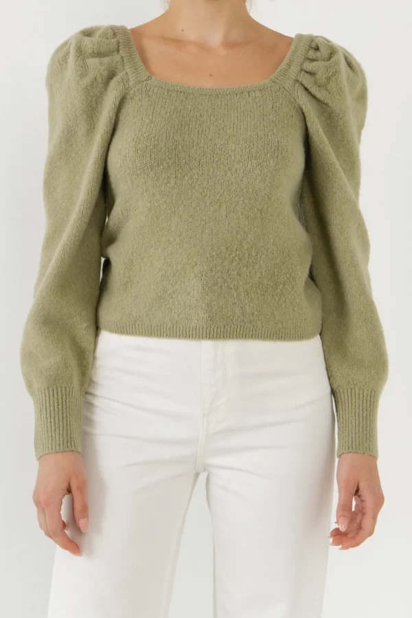 ENDLESS ROSE Sweaters & Knits | Tops*- Puff Sleeve Sweater