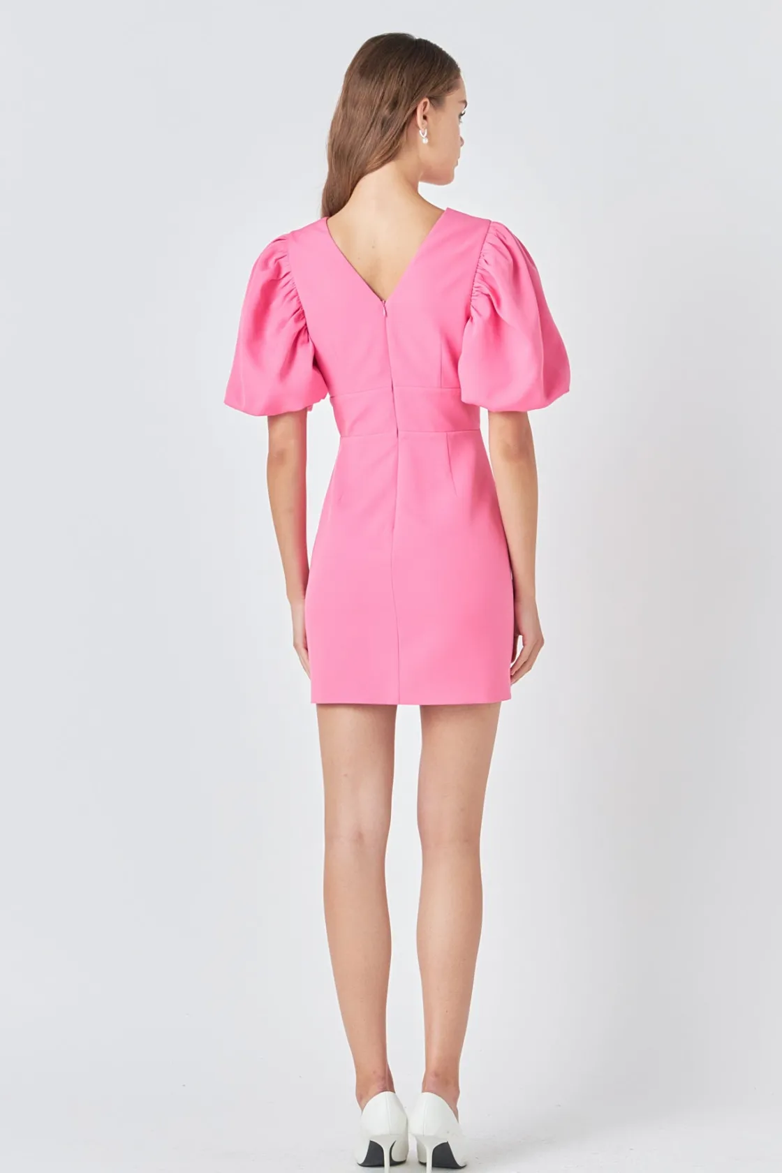 endless_rose__puff_sleeve_2-2.webp ENDLESS ROSE Tops*- Puff Sleeve Cut Out Mini Dress