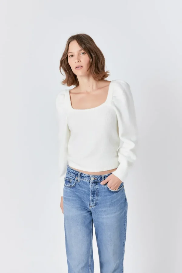 ENDLESS ROSE Sweaters & Knits | Tops*- Puff Sleeve Sweater