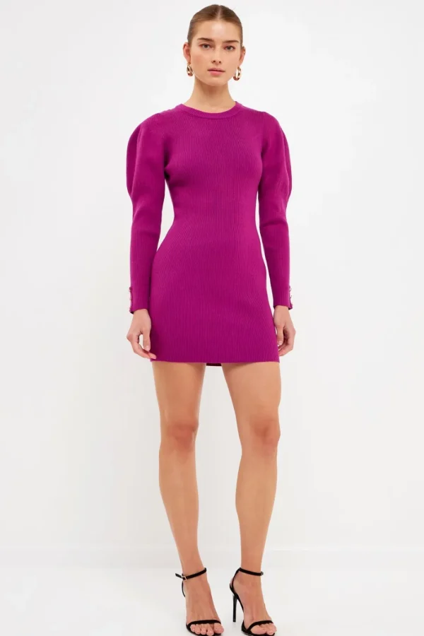 ENDLESS ROSE Sweaters & Knits | Tops*- Puff Sleeve Knit Dress
