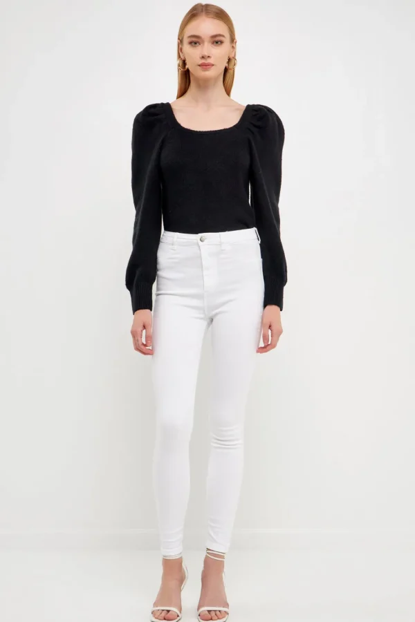 ENDLESS ROSE Sweaters & Knits | Tops*- Puff Sleeve Sweater