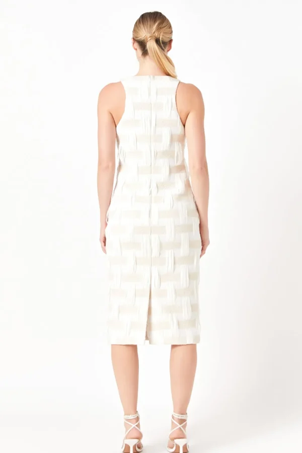 ENDLESS ROSE Tops*- Racer Back Neck Midi Dress IVORY